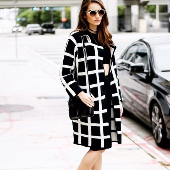 ⚡️Sale⚡️ Plaid Sweater Coat - Picture 3 of 5